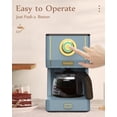 thumbnail image 2 of Amaste Coffee Maker, 5 Cup Coffee Pot with Three Brewing Modes, Retro Coffee Maker with Glass Carafe & Reusable Coffee Filter, Dr, 2 of 7