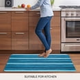 thumbnail image 5 of Turquoise Teal Ombre Door Mat&nbsp;Indoor Outdoor Entrance, Non Slip Rug for Kitchen Bathroom Entryway Rug, Farmhouse Modern Abstract Striped Washable Doormat Floor Mat 24x36 Inch, 5 of 8