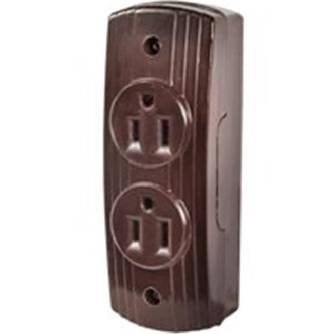 Cooper Wiring 542B-BOX Surface Mount Receptacle - Brown