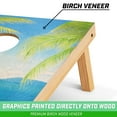 thumbnail image 2 of GoSports 4'x2' Regulation Size Premium Wood Cornhole Set - Beach Themed Design, 2 of 6