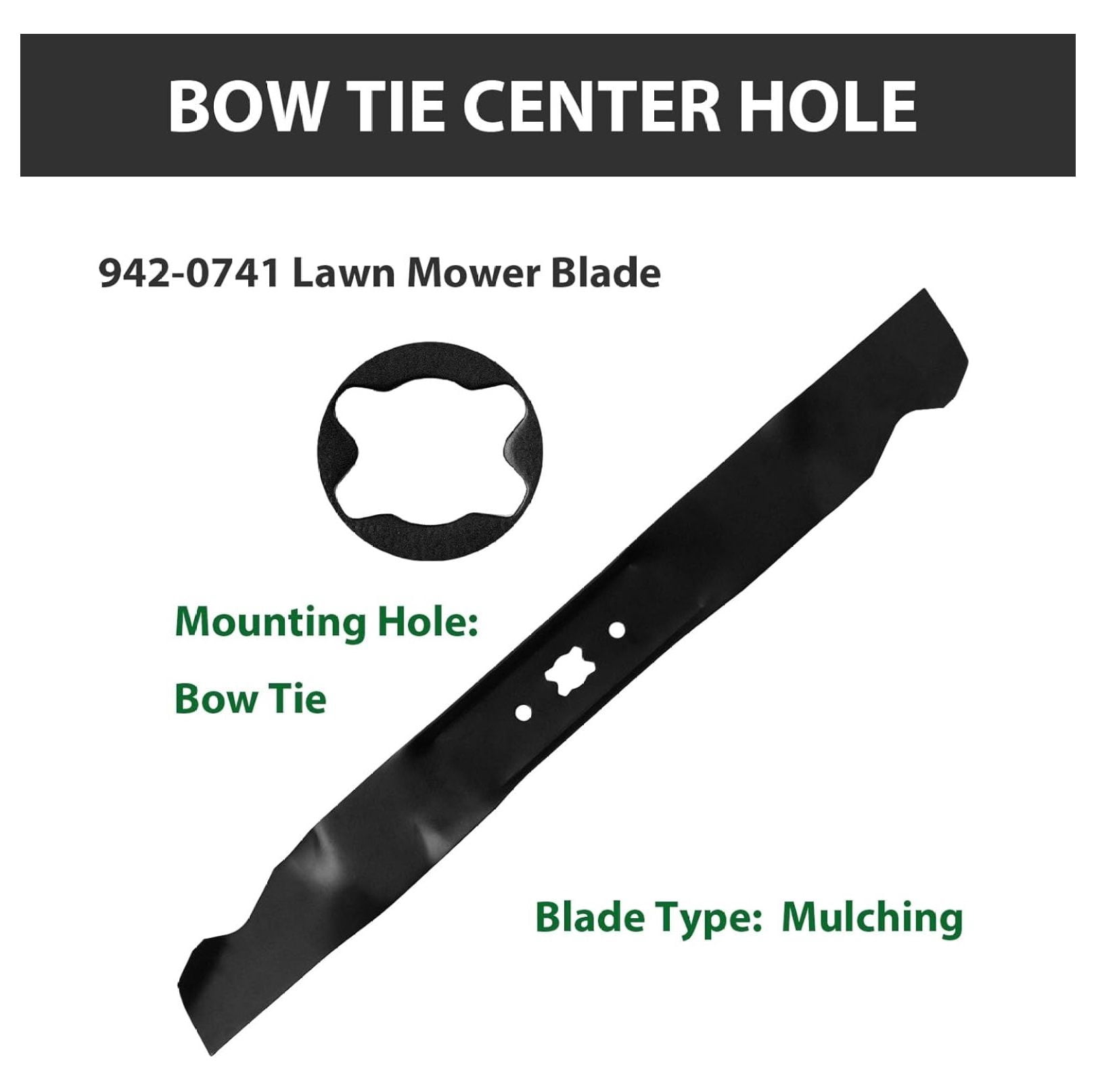 942-0741A Lawn Mower Mulching Blade Replace 742-0741 742-0741A 942-0741 for Troy Bilt TB280ES TB240 TB130 TB230 TB210 TB110 TB220 TB320 247 Series Push Mower (2 Pack) - 21" Deck