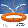 thumbnail image 3 of Anillo indestructible con patas de hierro para perros, naranja, para masticar, 3 of 6