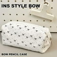 thumbnail image 5 of Meiiso Bow Pencil Case Cute Zipper Cosmetic Bag Student Stationery, 5 of 8