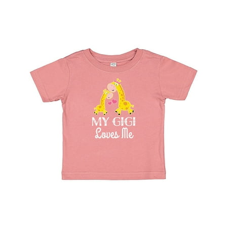 

Inktastic Gigi Loves Me Girls Giraffe Granddaughter Gift Baby Girl T-Shirt