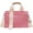 Pink, variant on Kukuzhu Women's Large Canvas Tote Bag Simple Shoulder Shopping Bag Solid Color Commuter Fashion Postman Tote Bag