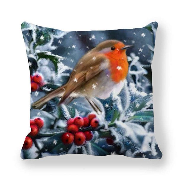 Christmas 3D Rabbit Cushion Cover Throw Pillow Case Xmas Squares,18x18inch