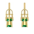 thumbnail image 4 of Yellow Solid Solid Gold Solitaire Stud Everyday Dainty Earrings - 3.0 Ct Brilliant Round Cut Studs Emerald 14K, Everyday Dainty Earrings Screw Back, 4 of 7