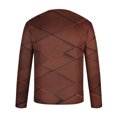 thumbnail image 4 of DeHolifer Mens T-Shirts Graphic Geometric Printed Crewneck Long Sleeve Pullover T-Shirt Casual Fashion Sweatshirts Brown 3XL, 4 of 5