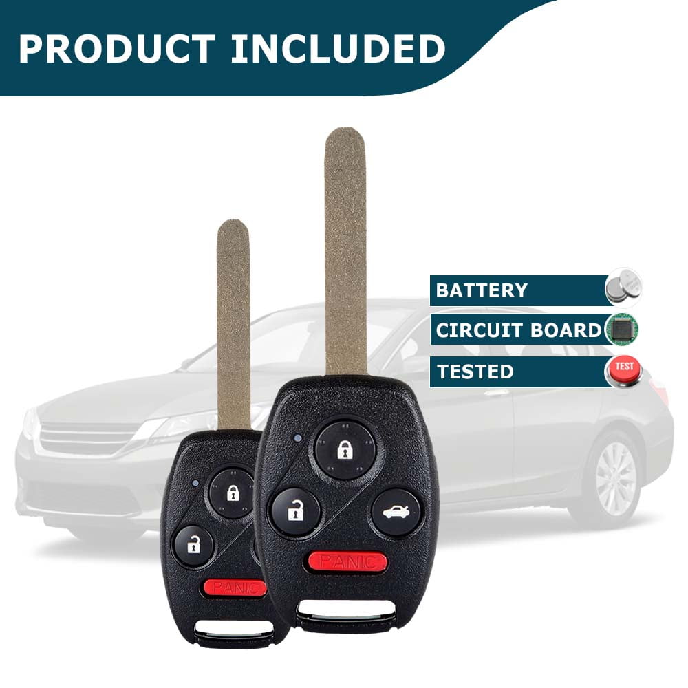 AKS KEYS New Replacement for Honda Accord 4 Dr 2008-2014 Remote Head Key Fob KR55WK49308
