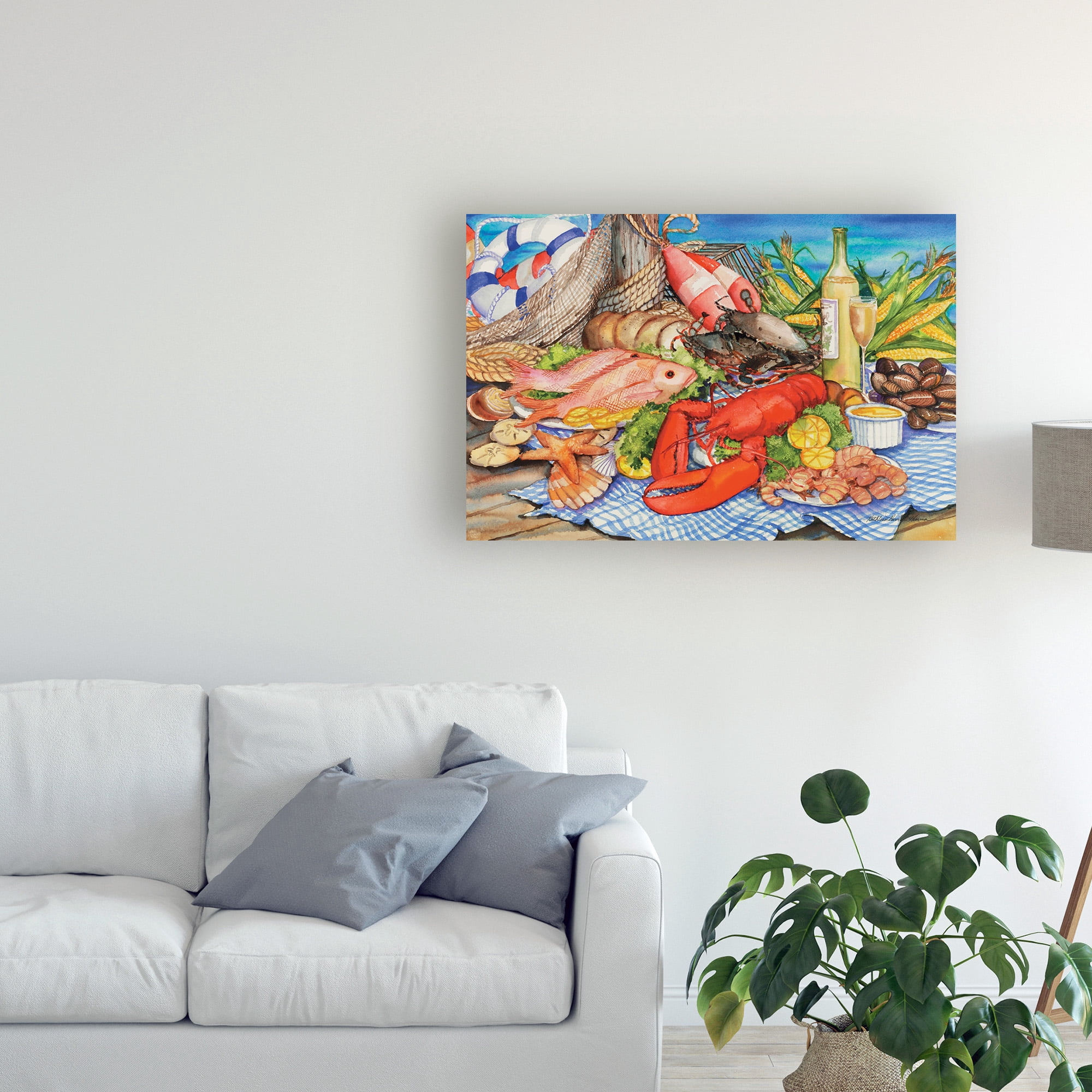 Trademark Fine Art 'Seafood Platter' Canvas Art by Kathleen Parr McKenna