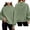 *Army Green, variant on Women's Custom Personalized Mock Neck Sweatshirt , Ladies' Lightweight Casual Pullover Top , Soft Stretchy Hoodie For Women, Navy , S-5XL