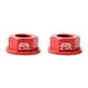 thumbnail image 1 of Sonducket Bloqueo de bicicletas Rueda trasera delantera M8 Tuerca de cubo Aleación de aluminio Reemplazo de tuercas portátiles Reparación para Rojo 2piezas, 1 of 6