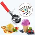 thumbnail image 3 of Cuchara de helado de acero inoxidable blanca, utensilio de cocina para frutas y verduras, café Sincero Electrónica, 3 of 5