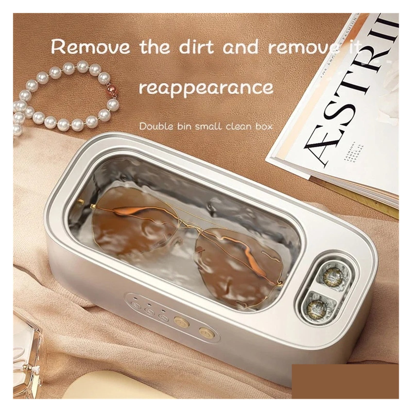 Upgrate Ultrasonic Cleaner Contact Lens Cleaning Bin Glasses Cleaning Machine 48Kh Jewelry Cleaner High Frequency New