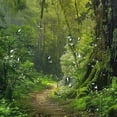 thumbnail image 5 of Orinice Tree Trunk Bathroom Decor Set with Colorful Luxurious Graphic Print Polyester Fabric Shower Curtain Set 36x72, 5 of 7