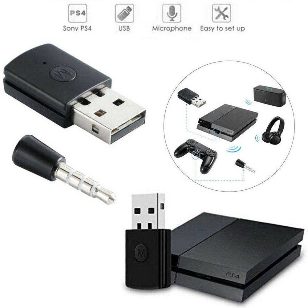 Bluetooth 4.0 Headset Dongle USB Adapter Receiver Black for Playstation