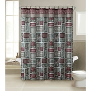 VCNY Christmas Chic 13 Pc. Fabric Shower Curtain Set - Country Patchwork
