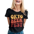 thumbnail image 1 of Fgnfyis Oktoberfest Women's Graphic T Shirts Casual Short Sleeve Tops for Everyday and Party Use Tshirts Shirts for Women Black XXL, 1 of 3