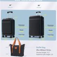 thumbnail image 3 of JERFIT 3-Piece Hardside Luggage Set with Front Opening, USB Charging Port, TSA Lock & Spinner Wheels, Expandable Suitcase Set in Black, 3 of 10