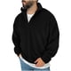 thumbnail image 2 of Blusa y camisa de manga larga con cuello alto para hombre, informal, a la moda, lisa, con cuello alto, sudadera de manga larga, blusa de poliéster para hombre, 2 of 7