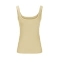 thumbnail image 5 of UPPADA Women's Sleeveless Tank Top Casual Flowy Shirts Fitting Scoop Neck Ribbed Knit Basic Cami Shirts Boho Cami Outfit,Tank Top for Women Plus Size Beige,M, 5 of 6