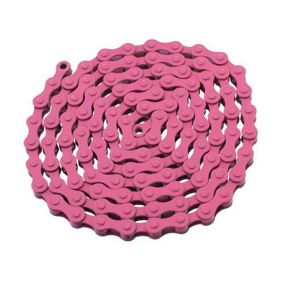 YBN S410 Bicycle Chain (1-Speed, 1/2 x 1/8-Inch, 112L) (Pink)
