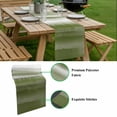 thumbnail image 5 of Sage Green Stripes Table Runner - 36 Inch Long, Kitchen Dining Table Runner Dresser Scarves, Watercolor Abstract Ombre Mottled Farmhouse Decor for Coffee Tables Wedding Party Banquet, 5 of 8