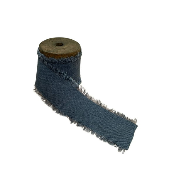 Blue Cotton Ribbon for Crafts - 1 1/2" x 5 Yards, 2 Rolls, Wedding, Reception, Bridal Shower, Easter, DIY, Gift Bow, Hair Bows, Christmas