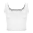 thumbnail image 4 of AherBiu Yoga Tank Tops for Women Crop Tops Sleeveless Slim Fitted Tshirt Going out Tops Summer Basic Tees, 4 of 7