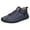 Blue, variant on Men Orthopedic Sneakers Leather Comfortable High Top Walking Shoes Soft Comfortable Arch Support Boots Brown Size 9