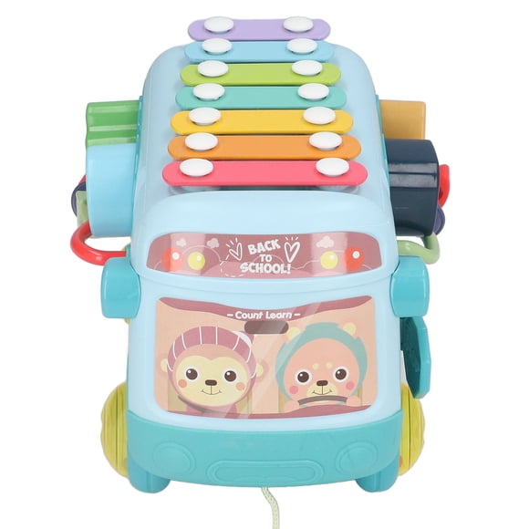 Musical Bus Toy, 3D Blocks Music Bus Xylophone For Outdoor For Kids Red,Green