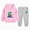T026-Pink, variant on Zuwimk Toddler Boy And Girls Clothes Long Sleeve Hooded Pullover Graphic Print Sweatshirt   Pants 2pcs Fall Winter Outfit Set(T026-Light Green)