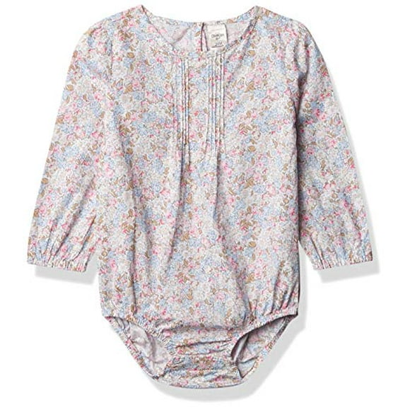 baby girls Bodysuit Shirt, Allover Floral, 12 Months US