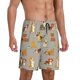 thumbnail image 2 of Balery Cute Dog Pantalones cortos de pijama de punto de algodón para hombre con cinturilla y bolsillos-Large, 2 of 6
