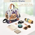 thumbnail image 4 of Halloween Pumpkins Candles Corduroy Tote Bag Handbag Large Messenger Bag Shoulder Crossbody Zipper Bag Purse, 4 of 8