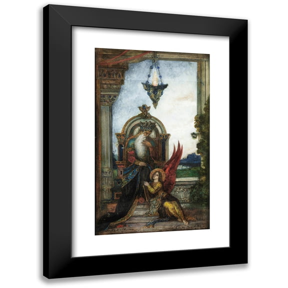 Gustave Moreau 10x14 Black Modern Framed Museum Art Print Titled - King David