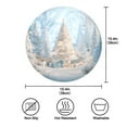 thumbnail image 3 of 15.4" Round Placemat Set of 1 Polyester Fabric Place Mats Non-Slip Dining Kitchen Table Mats for Kitchen Party Decor Christmas Tree in The Snow, 3 of 5