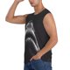 thumbnail image 3 of Fotbe Black And White Shark Men's Camiseta sin Mangas Estampada para Hombres, Playera Casual para Gimnasio, Entrenamiento, Playa-Large, 3 of 7