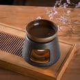 thumbnail image 3 of Warmself Hand Made Large Capacity Essential Oil Burner Wax Melt Burners, Aromatherapy Aroma Burner Ceramic Oil Diffuser Candle Tealight Holder Home Bedroom Decor Brown, 3 of 6