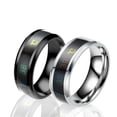 thumbnail image 6 of Mightlink Titanium Steel Wedding Band Intelligent Body Temperature Sensing Ring Personal Health Men Women Ring, 6 of 7