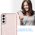 thumbnail image 6 of Dteck Clear Glitter for Samsung Galaxy S23,Military Drop Protection Sparkly Shiny Bling Slim Thin Soft Rubber Protective Phone Cover for Galaxy S23,Pink, 6 of 6