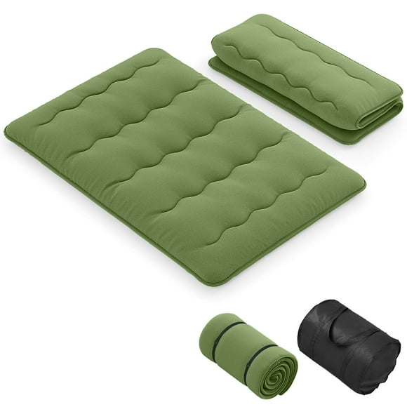 Costway Full Futon Mattress Japanese Floor Pad Washable Cover Carry Bag Green