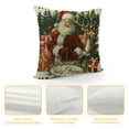 thumbnail image 4 of Fenyluxe  Merry Christmas Throw Pillow Covers Candy Canes Elk Santa Claus Sleigh Rides Winter Outdoor Decorations Pillowcase Home Decor Living Room Cushion Case for Sofa Couch White, 4 of 5