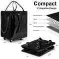 thumbnail image 4 of Bolsa de compras con ruedas EROBSKJ, reutilizable, 34,5 L, negra, 4 of 7