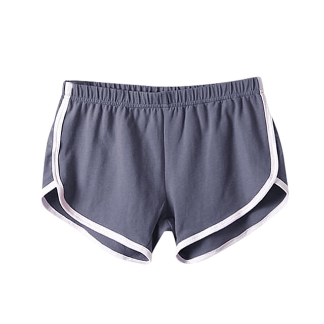 Pantalones cortos deportivos Umfun para mujer, para entrenamiento, yoga, deportivos, ligeros, para correr, color gris, talla S