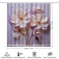 thumbnail image 2 of 4 Piece Bathroom Rug Set with Shower Curtain Dreamy Watercolor Floral Bathroom Sets with Curtain Rug Toilet Cover And U Shaped Mat Watercolor Colorful Flowers Abstract Floral 12 Plastic Hooks, 2 of 8