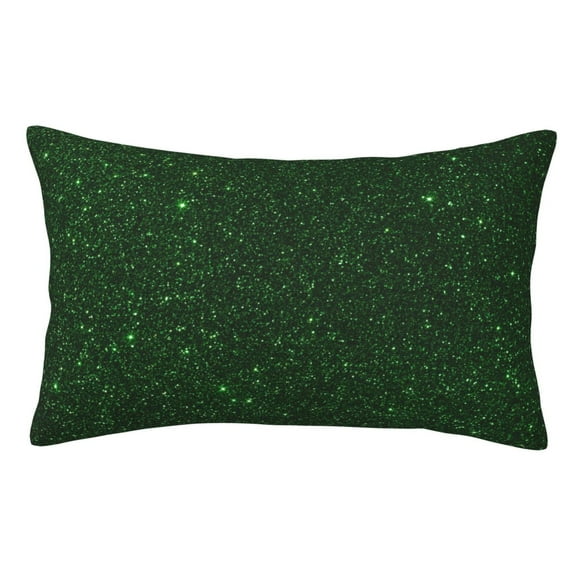 Rateoe Emerald Green Sparkling Pattern Decorative Pillow Case,Throw Pillow Covers,Plush Pillow Cover,Soft Pillow Case,Velvet Pillow Case-20"x30"
