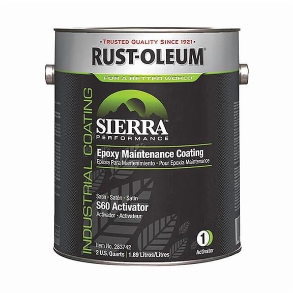 Rust-Oleum Epoxy Activator Satin,S60,Clear,1gal,Can 283742