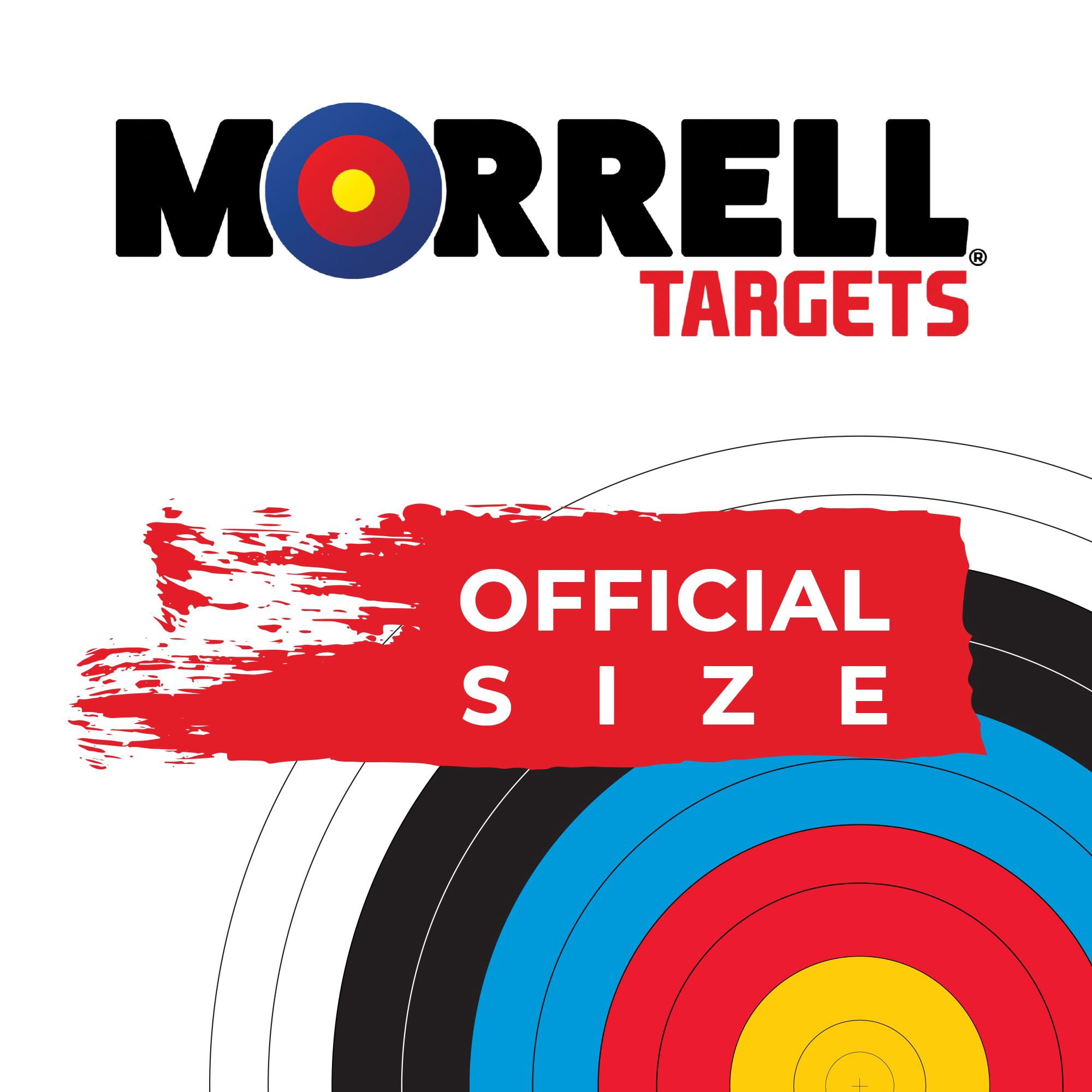 Morrell 40cm Bullseye Paper Face Shooting Targets, 16 x 16 Inches, 100 Count