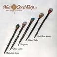 thumbnail image 2 of Assorted Natural Tumbled Healing Gemstone Crystal Wooden Hair Stick Sets - Wholesale Womens Fashion Handmade Gifts Boho Reiki Accessories, 2 of 3